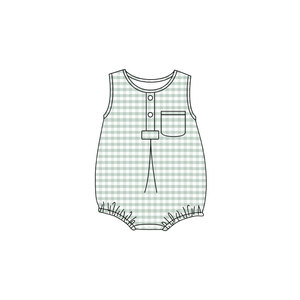 Custom Boutique Colorful Plaid <b>Kids</b> Clothes Baby <b>Bubble</b> Romper Unisex Wholesale Boutique Newborn Clothes New Styles - Product Image 4
