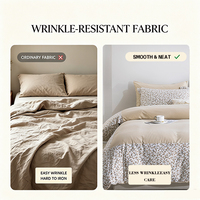 Ensemble de literie en microfibre solide à motifs floraux en patchwork 100% polyester 4 pièces à prix compétitif pour hôtel