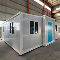 Appartement à trois chambres et un salon, résistant aux tremblements de terre et imperméable, utilisant des maisons préfabriquées mobiles extensibles en conteneurs de 40 pieds sur 20 pieds