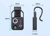 Objectif macro 200x de conception nouvelle, directement de l'usine, pour téléphone, avec distance de mise au point de 0,3 mm, 6 LED, optique multi-couches