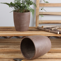 Fournisseur de jardin Pots de fleurs en terre cuite faits à la main Pot en argile pour cactus Mat Macetas Pot de plante en céramique Support