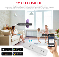 Nouveau Design Wifi Power Wall Extender Desktop Power Office 4 Prises Plug Strip Prise Universelle en Blanc