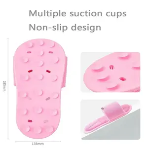 Chaussons de lavage des pieds en silicone antidérapants polyvalents pour brosse de nettoyage magique, exfoliation et massage, 1 pièce - Product Image 5