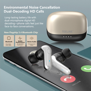 سماعات أذن لاسلكية بتقنية البلوتوث V5.4 مع إلغاء الضوضاء و4 ميكروفونات وصوت ستيريو عميق للرياضة - Product Image 6