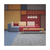 Dalles de moquette grises Tewwd, dalles de moquette pelucheuses, dalles de moquette shaggy, dalles de moquette brunes, dalles de moquette avec sous-couche 3 mm