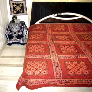Ethnic Designer Embroidered <b>King</b> Size <b>Bed</b> <b>Spread</b>/Tapestry With - Product Image 1