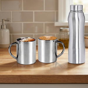 Stainless Steel Insulated Coffee <b>Mug</b> <b>with</b> <b>Handle</b> <b>Thermal</b> Drink Cup 1000ml for Travel Kitchen Office - Product Image 1