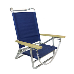 Extérieur promotionnel En Aluminium En Métal Léger Pliant <span class=keywords><strong>Camping</strong></span> Chaise de <span class=keywords><strong>Plage</strong></span> Basse avec Accoudoir En <span class=keywords><strong>Bois</strong></span> - Product Image 4