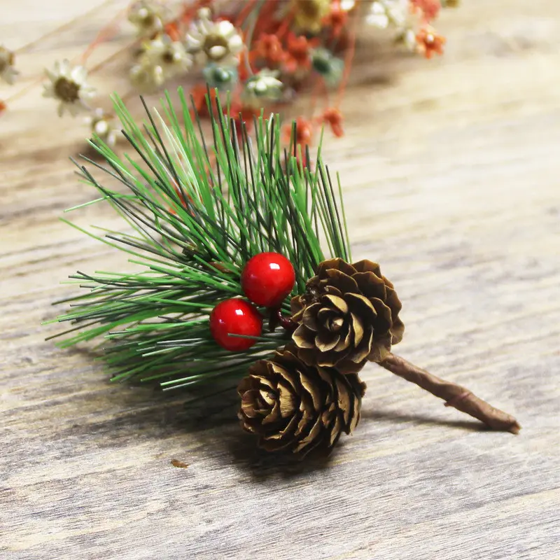 Simulation of artificial pine needles fork pine needle branches DIY mini Christmas decoration accessories