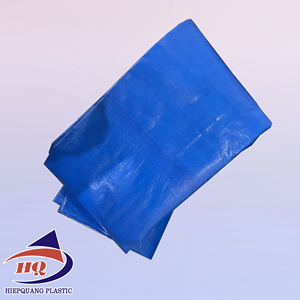 Bâches de bâche de PE en feuilles avec la stratification bleue de couleur 2 visages d'oeillet poids d'échantillon gratuit résistant pour l'extérieur - Product Image 3