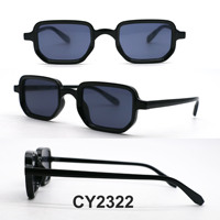 Offre Spéciale personnalisable carré petit cadre lunettes de soleil UV400 lentilles colorées accessoires de plage à la mode pour l'extérieur en gros