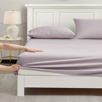 Lot de draps en bambou 100 % fibre de bambou 300TC, tissé, biologique et rafraîchissant, comprenant housse de couette et taies d'oreiller (4 pièces) pour les acheteurs de linge de maison - Vente en gros