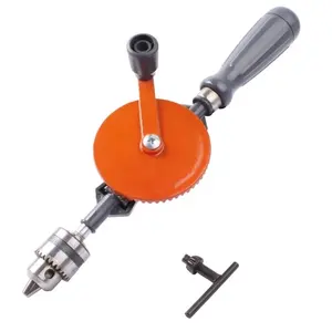 1/4Inch 3/8Inch Portable Hand Crank Manual Drill for Wood Plastic Double Gear w 2Pinion 667A