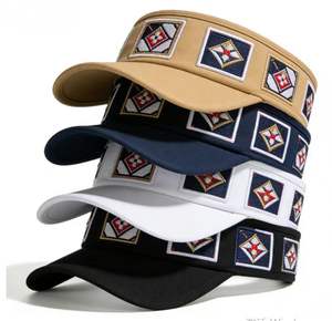 Visera Deportiva de Lujo Retro con Parches Geométricos Bordados, Ligera, Transpirable y Ajustable - Product Image 5