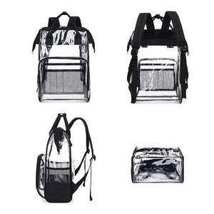OEM al por mayor pañal transparente impermeable guardería transparente maternidad mamá PVC mochila <span class=keywords><strong>momia</strong></span> transparente bebé viaje cuidado equipo bolsa - Product Image 3