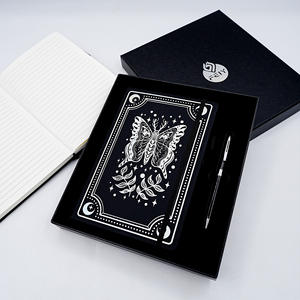 Cahier de notes à couverture rigide personnalisé de 224 pages au format A5, pages numérotées doublées en cuir PU 100g avec reliure à coudre - Product Image 5