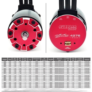 Moteur sans balais SURPASS HOBBY RC 4268 <span class=keywords><strong>4274</strong></span> 4282 4292 en métal multifonction noir rouge 42 mm pour voitures RC - Product Image 4