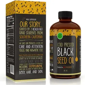 自有品牌草药高级黑籽油100% 天然有机冷榨液体纯黑籽油-916033