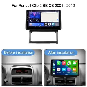 Radio de coche navegación GPS para <span class=keywords><strong>Renault</strong></span> Clio 2 BB CB 2001-2012 reproductor Multimedia estéreo inalámbrico Carplay Autoradio 4G WIFI 8 + 128GB - Product Image 3