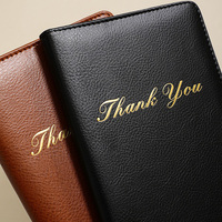 Protège-menu en cuir PU pour restaurant, porte-factures, reçus de caisse, dossiers de réunions – Cadeau de bienvenue portable