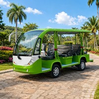 Voiture électrique de tourisme à 14 places avec batterie au lithium 72V, carrosserie ouverte, navette touristique