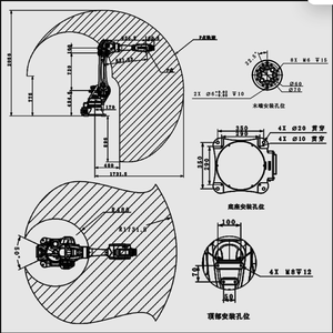 Bras robotisé industriel Borant 1820 à 6 axes, rayon d'action de 1850 mm, charge utile de 20 kg, contrôle par boîte de vitesses PLC pour pulvérisation, soudage, estampage - Product Image 4