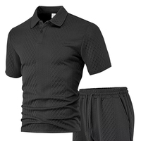 Polo à manches courtes pour homme, nouvelle collection été, en tissu jacquard, décontracté, sportif, coupe fine, col à revers