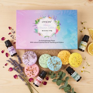 Coffret Cadeau de 6 Pastilles de Douche Aromatiques aux Huiles Essentielles Naturelles – Bombes de Douche Bio <span class=keywords><strong>pour</strong></span> la Relaxation à Domicile et le Spa - Product Image 6