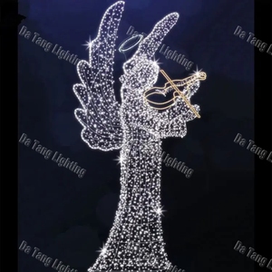 Ange lumineux de Noël pour l'extérieur, idéal pour les centres commerciaux, parcs à thème, places de ville, hôtels et décorations de fêtes commerciales - Product Image 2