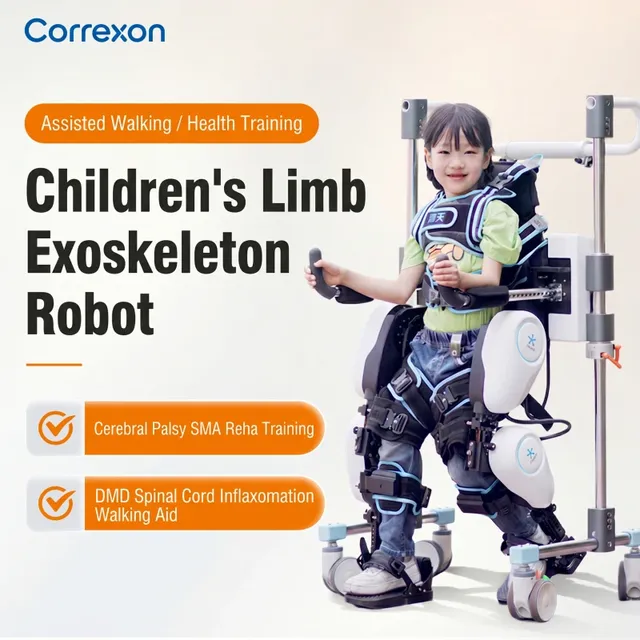 Medical Lower Limb Exoskeleton for SMA & DMD, Brain Injury Rehabilitation Robot, Smart Gait Trainer for Neuromuscular Disorders