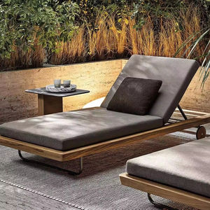 Chaise longue <span class=keywords><strong>de</strong></span> piscine en teck, mobilier d'extérieur, siège <span class=keywords><strong>de</strong></span> plage - Product Image 1