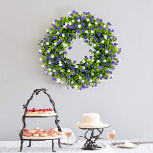 Atmósfera festiva Guirnalda de flores Cielo estrellado Guirnalda de flores de eucalipto colorido para decoración de Navidad <span class=keywords><strong>Colgante</strong></span> de puerta - Product Image 2