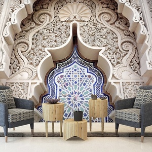 Papel tapiz 3D de estilo europeo retro Para decoración de interiores, mural de extensión de espacio para restaurante - Product Image 2