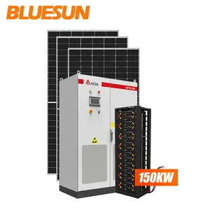 Hybrid Năng Lượng Mặt Trời Hệ Thống Điện 100kw 120kw 150kw Năng Lượng Mặt Trời Máy Phát Điện Diesel Lai Hệ Thống