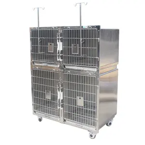 Veterinary Stainless Steel Pet Cage Dog &Pet Cages Carriers Houses