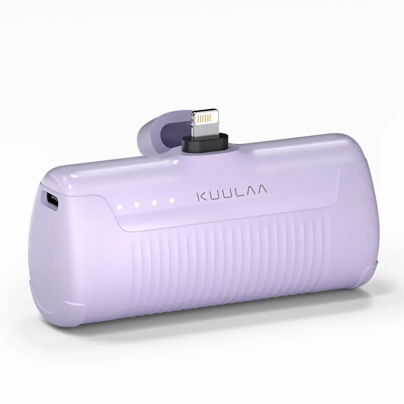 KUULAA Mini Portable 4500mAh Built-in Plug Charger Power Bank Batterie Externe PowerBank For Samsung IPhone 14 13 12 11Pro Max