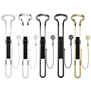 <span class=keywords><strong>Colonne</strong></span> <span class=keywords><strong>de</strong></span> douche <span class=keywords><strong>de</strong></span> luxe à 5 jets, pomme <span class=keywords><strong>de</strong></span> douche cascade <span class=keywords><strong>de</strong></span> 550 mm <span class=keywords><strong>de</strong></span> large, haute pression, lumière LED, ensemble <span class=keywords><strong>de</strong></span> douche <span class=keywords><strong>gris</strong></span> pour <span class=keywords><strong>salle</strong></span> <span class=keywords><strong>de</strong></span> <span class=keywords><strong>bain</strong></span> - Product Image 5