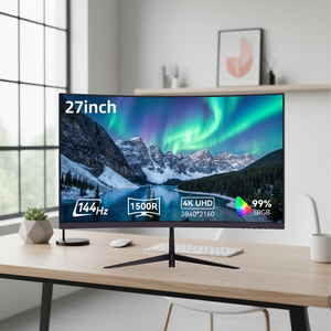 Moniteur <span class=keywords><strong>PC</strong></span> de bureau incurvé 24'' 27'' 75Hz Full HD 1080P 1500R LED, best-seller, pour jeux et travail - Product Image 1