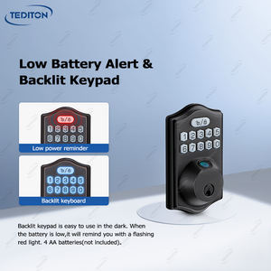 Tediton सरल बिना चाबी प्रविष्टि स्वत: लॉक स्मार्ट घर कार्यालय के लिए <span class=keywords><strong>Deadbolt</strong></span> ताला - Product Image 3