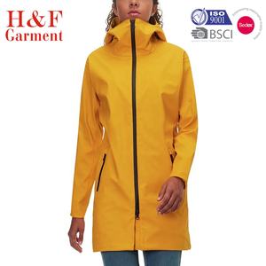 <span class=keywords><strong>Veste</strong></span> de <span class=keywords><strong>pluie</strong></span> imperméable à l'eau longue pour <span class=keywords><strong>fille</strong></span> en tissu PU jaune - Product Image 4