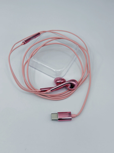 Auriculares con cable cromados tipo C, auriculares con cable color cromo rosa tipo C, auriculares con cable de color cromo - Product Image 3