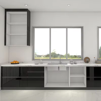 Armoires de cuisine modulaires avec mécanismes, armoires d'angle, conceptions suspendues simples et armoires de base