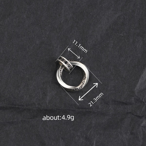 Mặt dây chuyền vòng đôi Mobius unisex, phong cách thể thao, thời thượng, cá tính, đơn giản, phong cách hip-hop nam, mặt dây chuyền đồng hình tròn, dây chuyền nam - Product Image 4