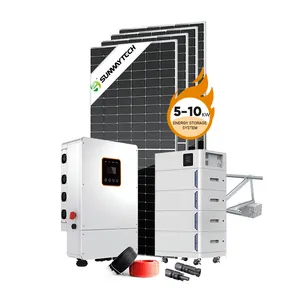 Hot Sale Ground Solar System Photovoltaic 5kw 6kw 8kw 10kw Home Solar Power Kit