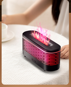 All'ingrosso USB arcobaleno fiamma luce luce camera da letto piccolo umidificatore Hotel diffusore olio essenziale macchina per aromaterapia - Product Image 5