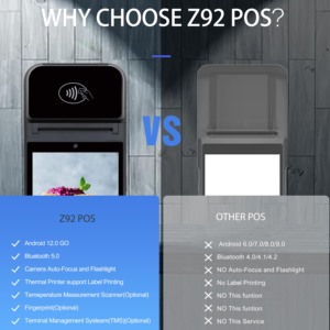 Thiết Kế Hàng Đầu Hệ Thống POS Z92 Android Thiết Bị Đầu Cuối Pos Cầm Tay Di Động Với Máy In Nhãn Nhiệt Máy Quét Mã Vạch - Product Image 5