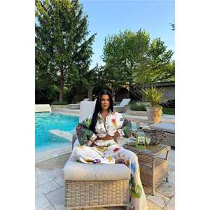 Conjunto de Dos Piezas para Mujer, Camisa Estampada y Pantalón por Encima de la Rodilla, Conjuntos Combinados en Tallas XS, XXS y XL, MOQ 2-3 Piezas - Product Image 3