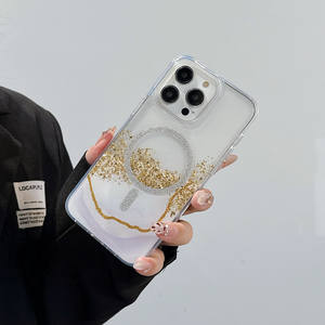 เคสแม่เหล็กแบบแข็งสุดหรูสำหรับ iPhone 17 16 14 15 13 12 11 <span class=keywords><strong>Pro</strong></span> กากเพชรเคสชาร์จโทรศัพท์มือถือแบบไร้สาย - Product Image 4