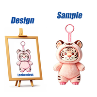 Service OEM de haute qualité, fonction d'enregistrement musical, vente en gros de jouets en peluche, porte-clés en peluche tigre, emballage personnalisé pris en charge