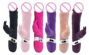 Silikon-Hasen-<span class=keywords><strong>Vibrator</strong></span> mit 7 Frequenzen, G-Punkt Vaginal-<span class=keywords><strong>Vibrator</strong></span>, Leistungsstarker Realistischer Dildo-<span class=keywords><strong>Vibrator</strong></span>, Sexspielzeug für Frauen zur Luststeigerung und zum Höhepunkt - Product Image 2